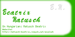 beatrix matusch business card